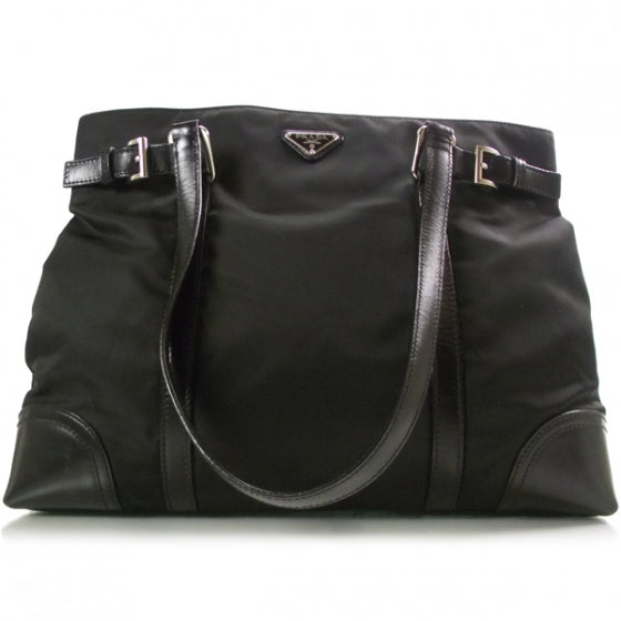 Prada Nylon Tessuto Vitello Tote Nero 1 of 10