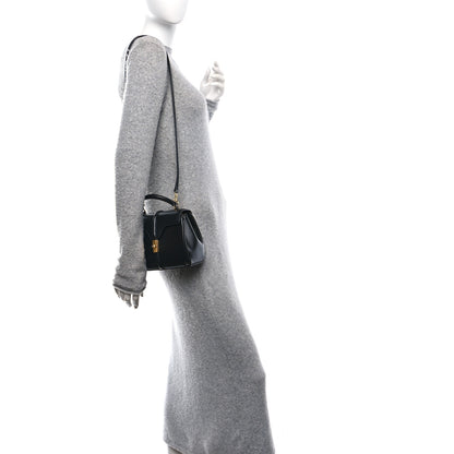Celine Satinated Calfskin Mini 16 Top Handle Bag Black 2 of 12