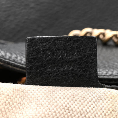 Gucci Pebbled Calfskin Medium Soho Chain Shoulder Bag Black 7 of 16