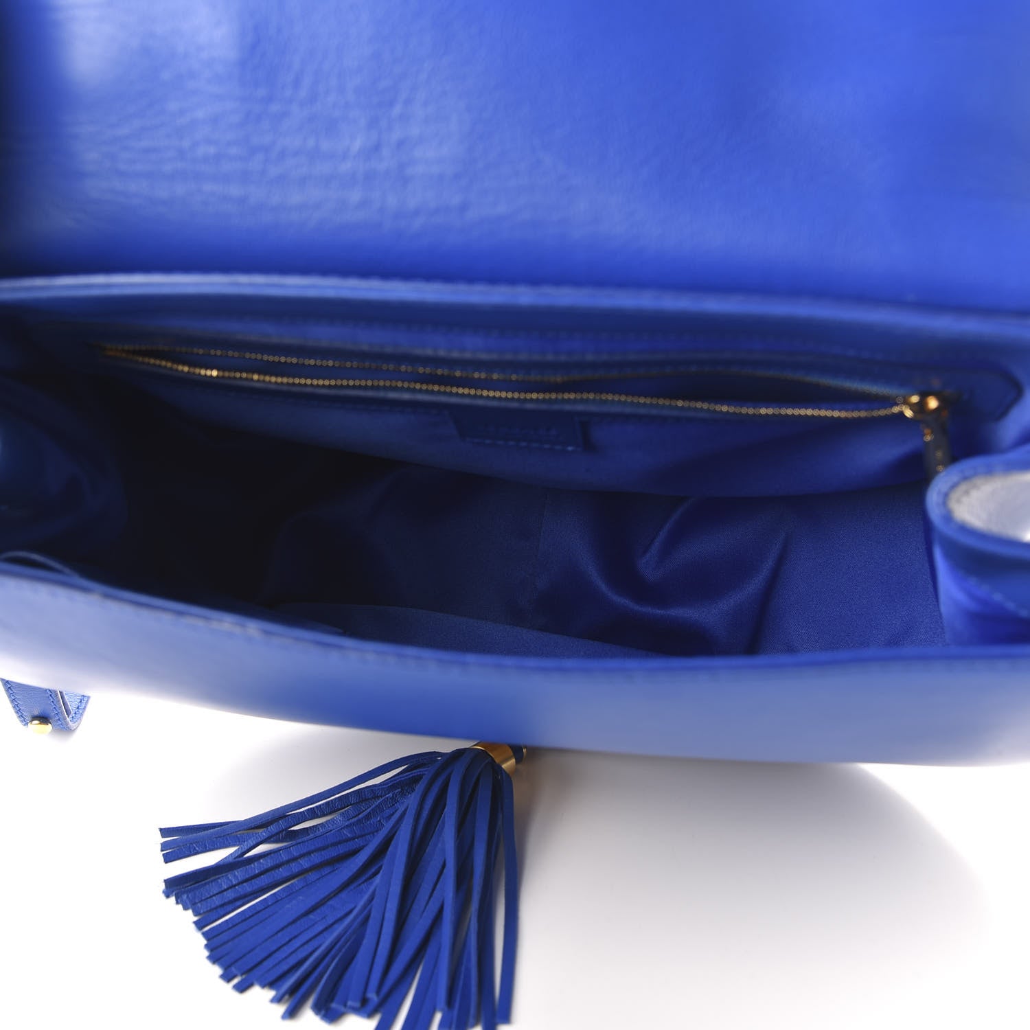 Versace Calfskin Vanitas Crossbody Bag Blue White 5 of 10