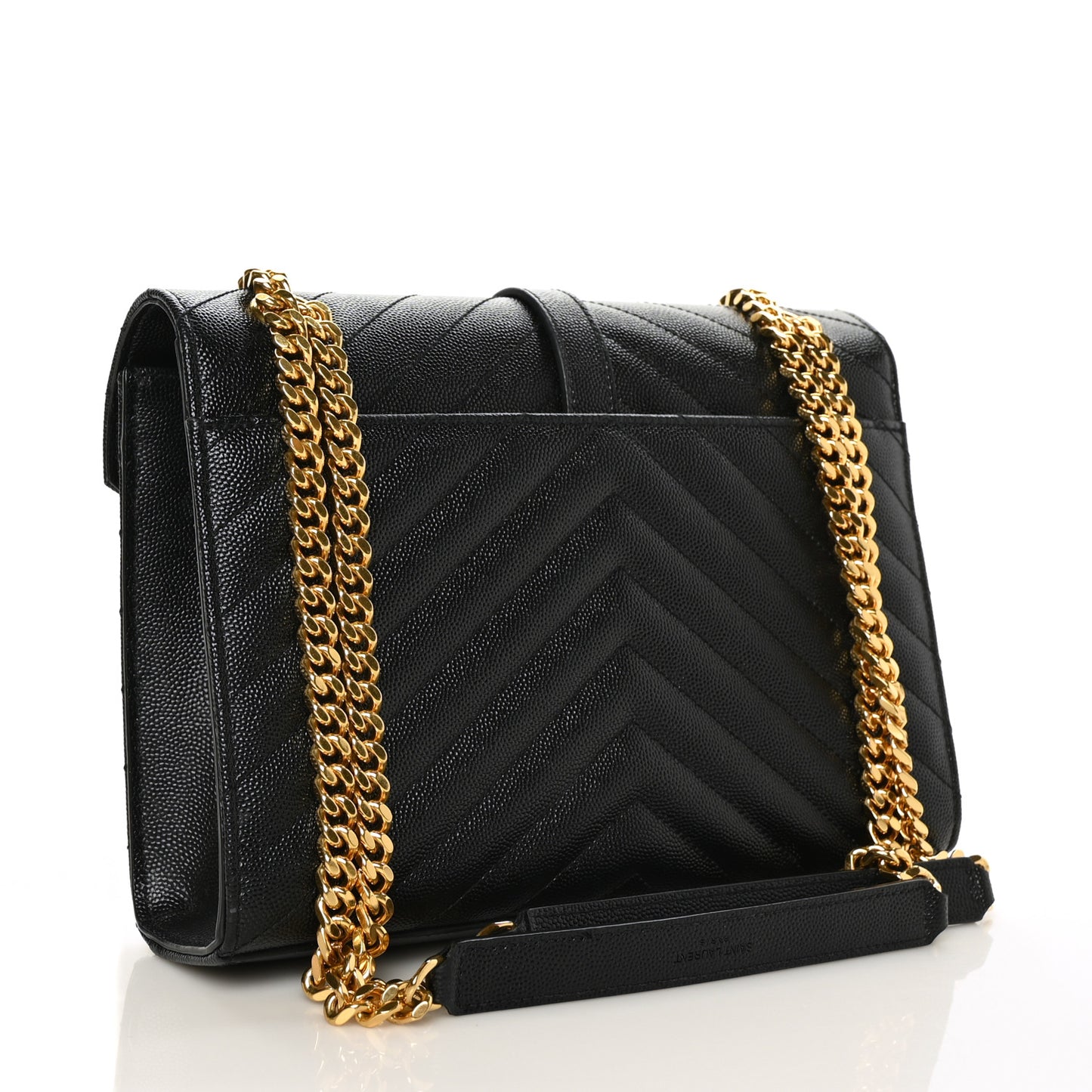 Grain De Poudre Matelasse Chevron Medium Monogram Satchel Black