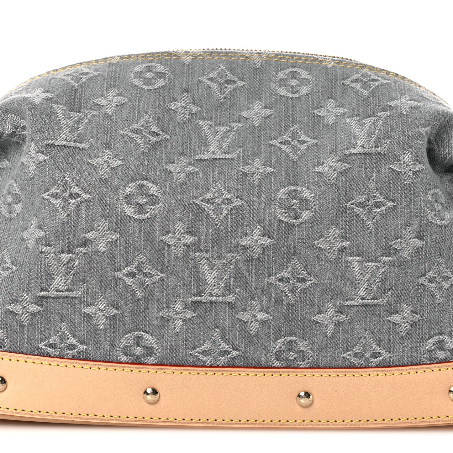 Monogram Denim Cosmetic Pouch GM Cloudy Cloudy Grey