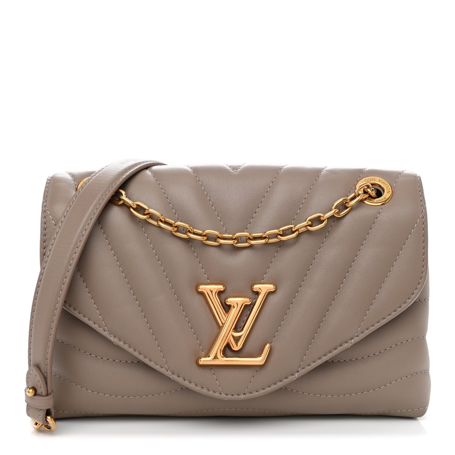 Louis Vuitton Calfskin LV New Wave Chain Bag Taupe 1 of 10