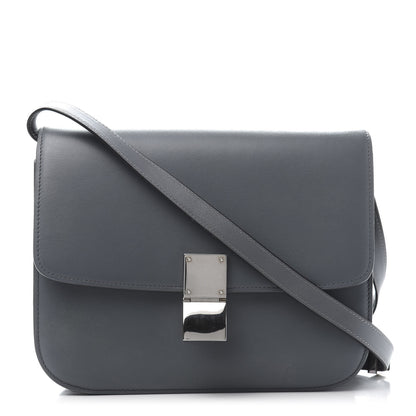 Celine Box Calfskin Medium Classic Box Flap Bag Grey 1 of 13