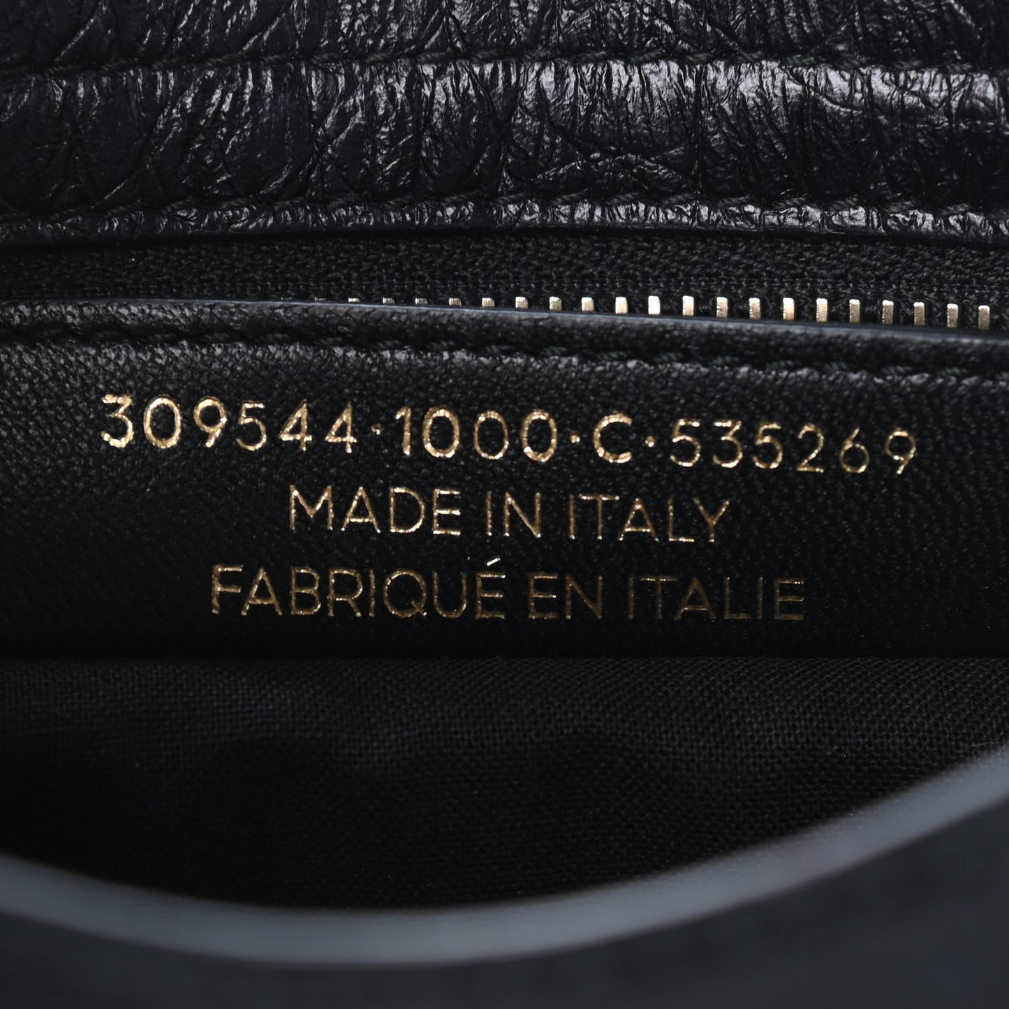 Calfskin Crocodile Embossed Giant 12 Gold Hardware Mini City Black