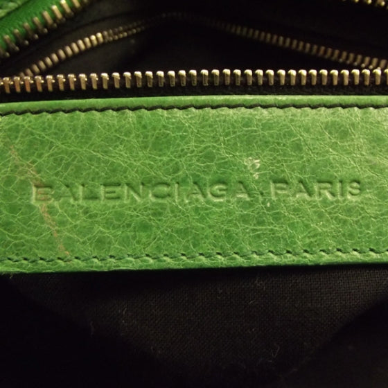 Agneau Giant 21 Silver Hardware CIty Pommier Green