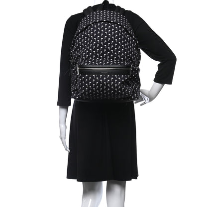 Saint Laurent Canvas Palm Tree Print City Backpack Black White 2 of 9