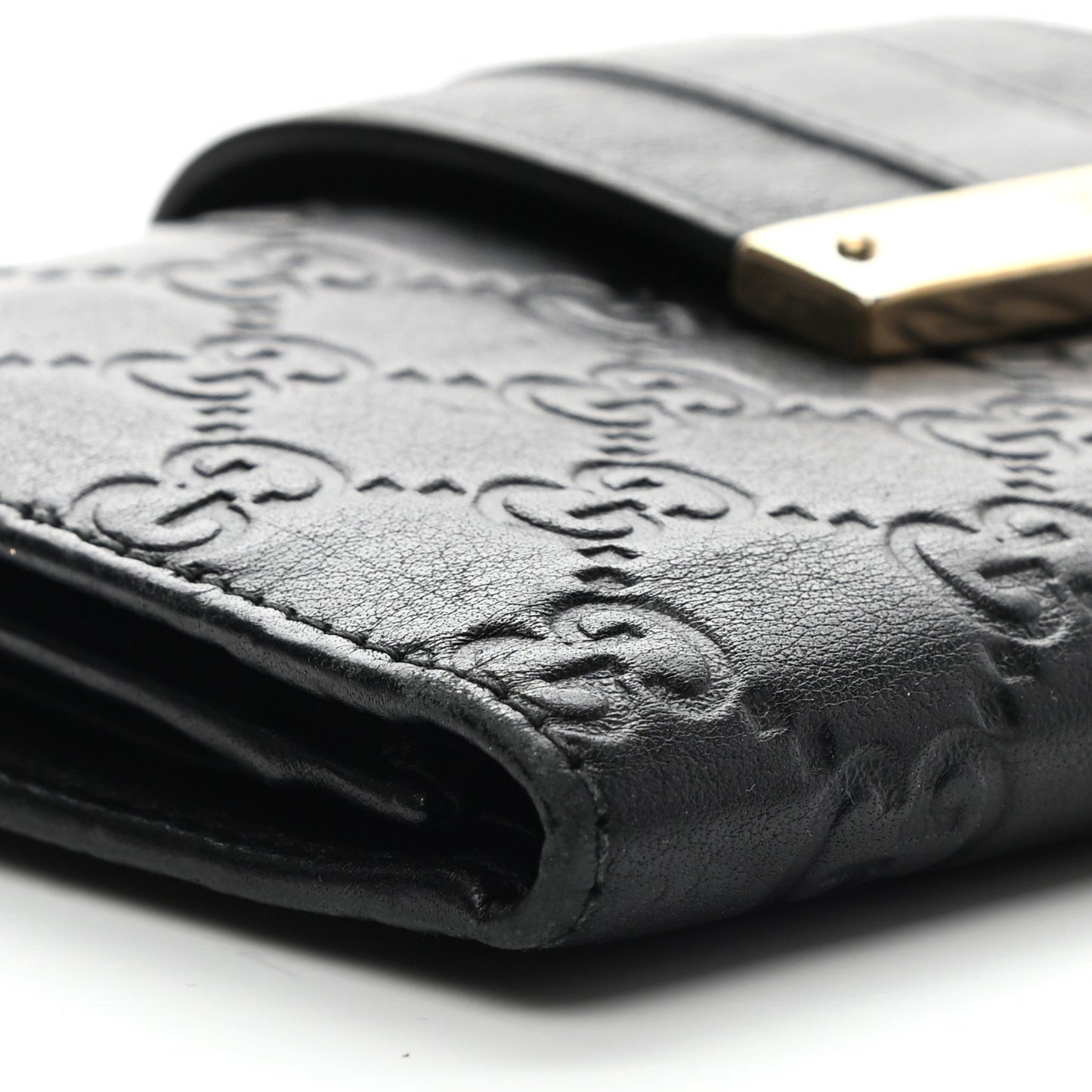 Guccissima Ladies Web Long Wallet Black