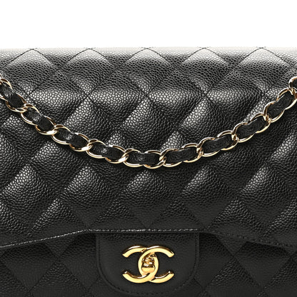 Chanel Caviar Quilted Jumbo Double Flap Black 8 of 11