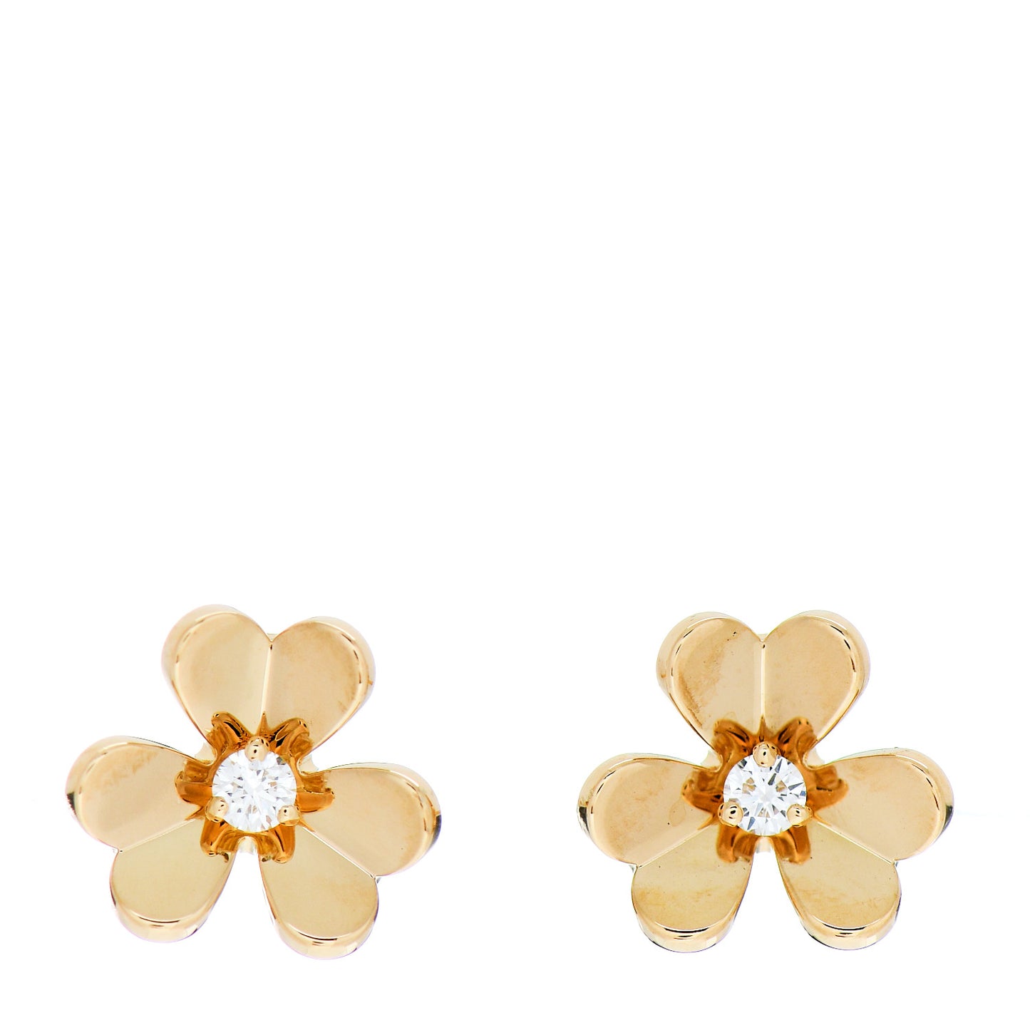 18K Yellow Gold Diamond Mini Frivole Earrings