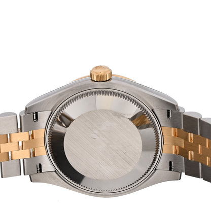 Rolex Stainless Steel 18K Yellow Gold Diamond 31mm Oyster Perpetual Datejust Watch Silver Roman 278273 4 of 5