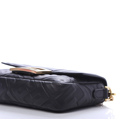 Fendi Nappa FF 1974 Embossed Mini Baguette Black 11 of 12