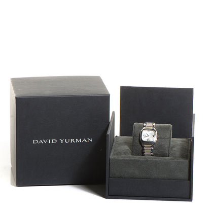 David Yurman Stainless Steel Sterling Silver Diamond Mother of Pearl 25mm Thoroughbred Quartz Watch 7 of 7