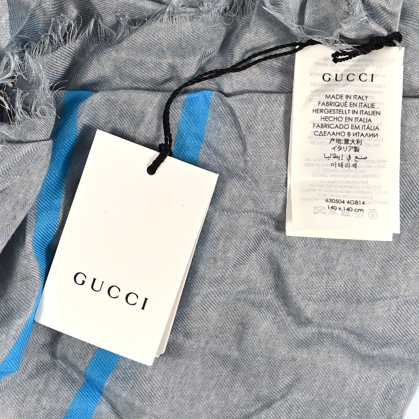 Modal Silk GG Shawl Grey Blue