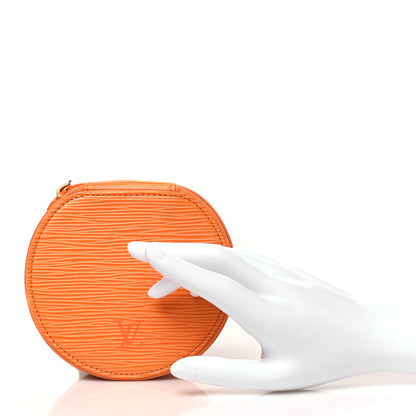 Louis Vuitton Epi Ecrin Bijoux 12cm Jewelry Box Case Mandarin 2 of 7