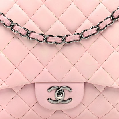 Chanel Lambskin Quilted Maxi Single Flap Pink 8 of 10