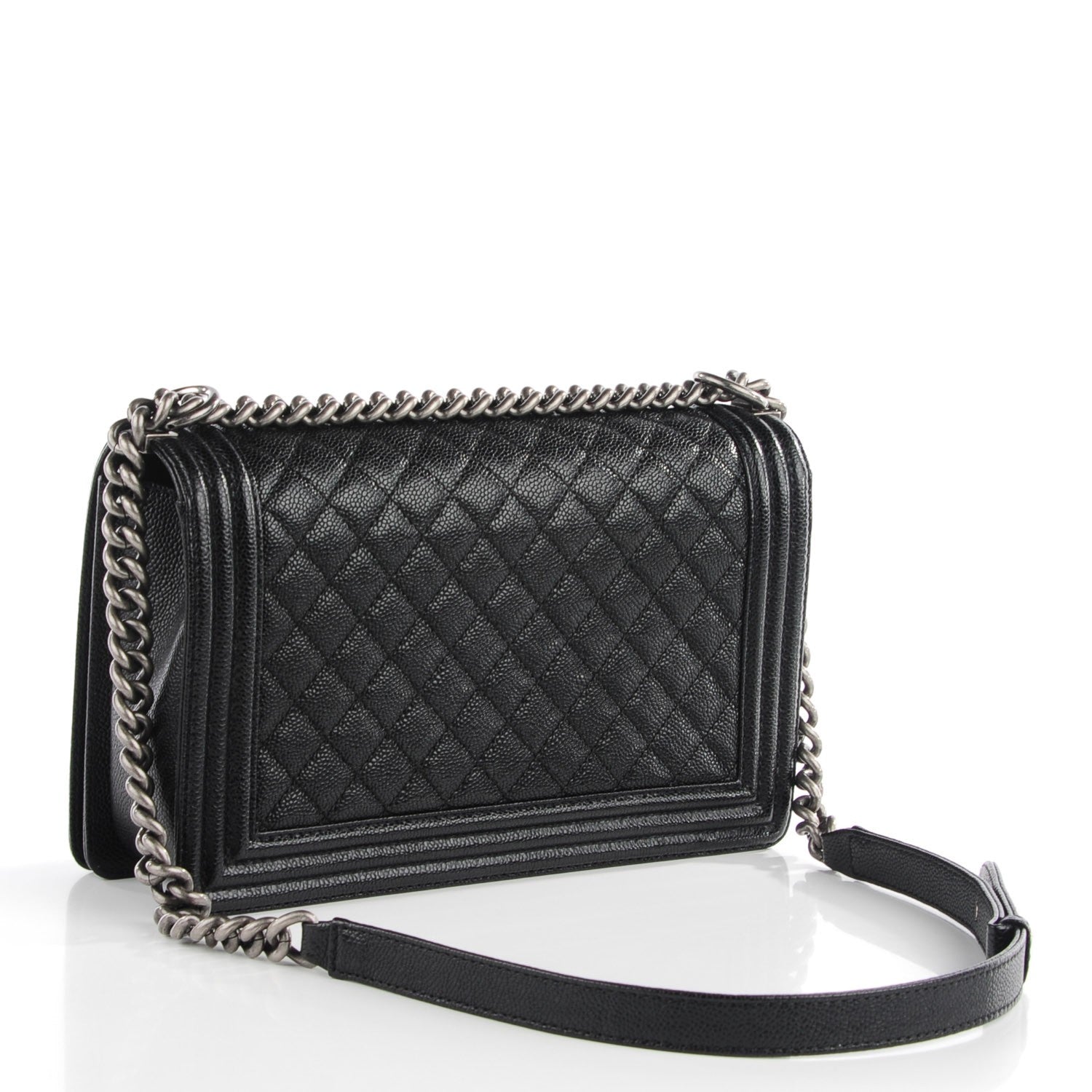 Chanel Caviar Quilted New Medium Boy Flap Black 3 of 9