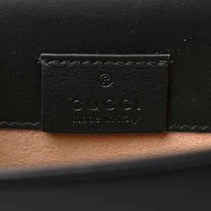 Gucci Calfskin Super Mini Sylvie Chain Shoulder Bag Black 5 of 8