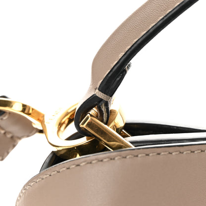 Fendi Vitello Tahiti Burro Medium Peekaboo Iconic Essentially Satchel Tortora Black 13 of 18