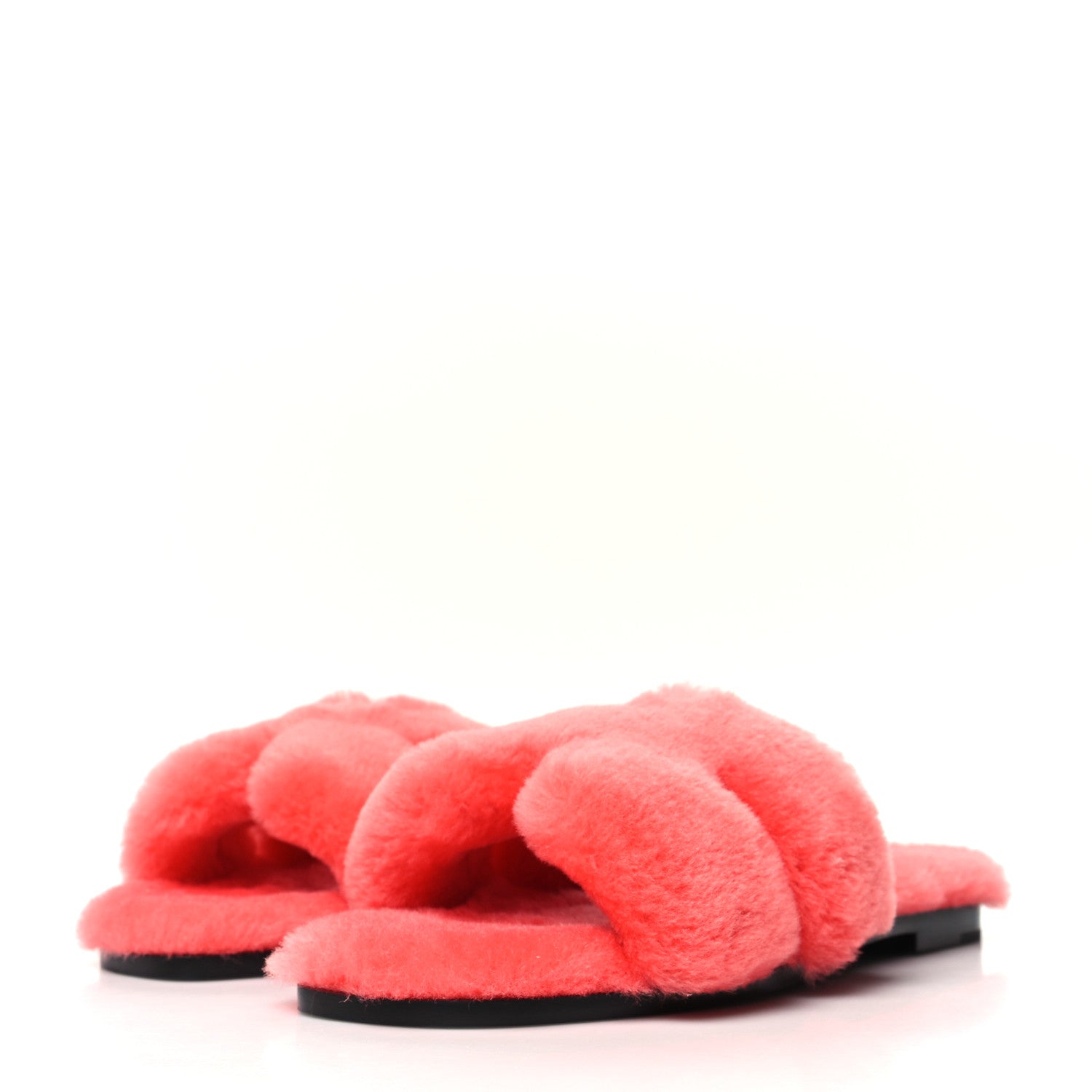 Hermes Woolskin Oran Sandals 40 Rose Du Desert 3 of 8