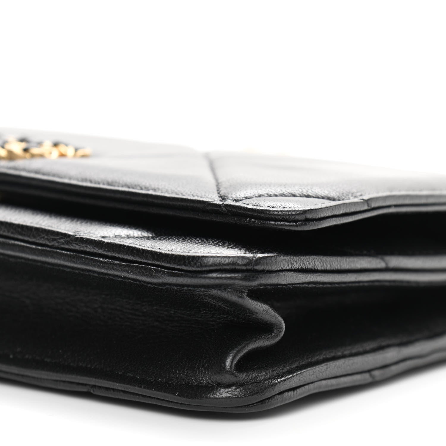 Chanel Lambskin Quilted Chanel 19 Wallet On Chain WOC Black 11 of 16