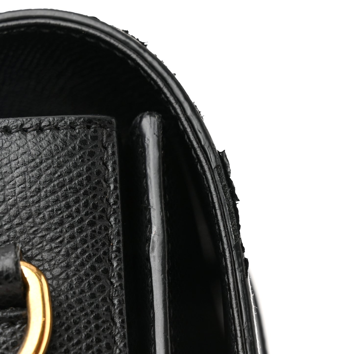 Textured Calfskin Medium Classic Monogram Universite Bag Black
