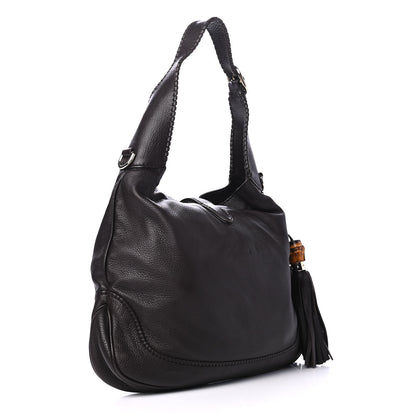 Gucci Pebbled Calfskin Medium New Jackie Shoulder Bag Dark Brown 2 of 4