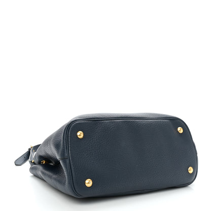 Prada Vitello Phenix Top Handle Bag Baltico 4 of 9