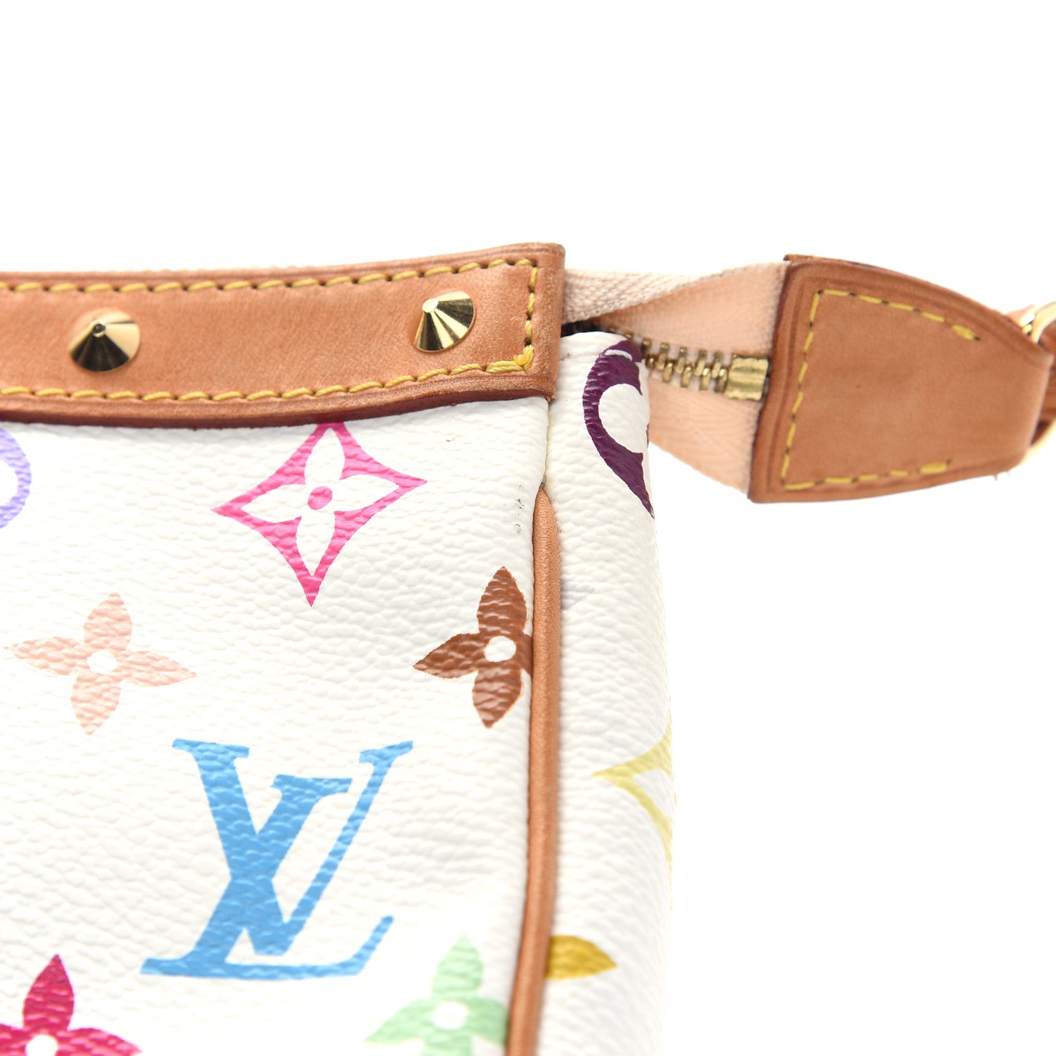 Louis Vuitton Monogram Multicolor Pochette Accessories White 10 of 10