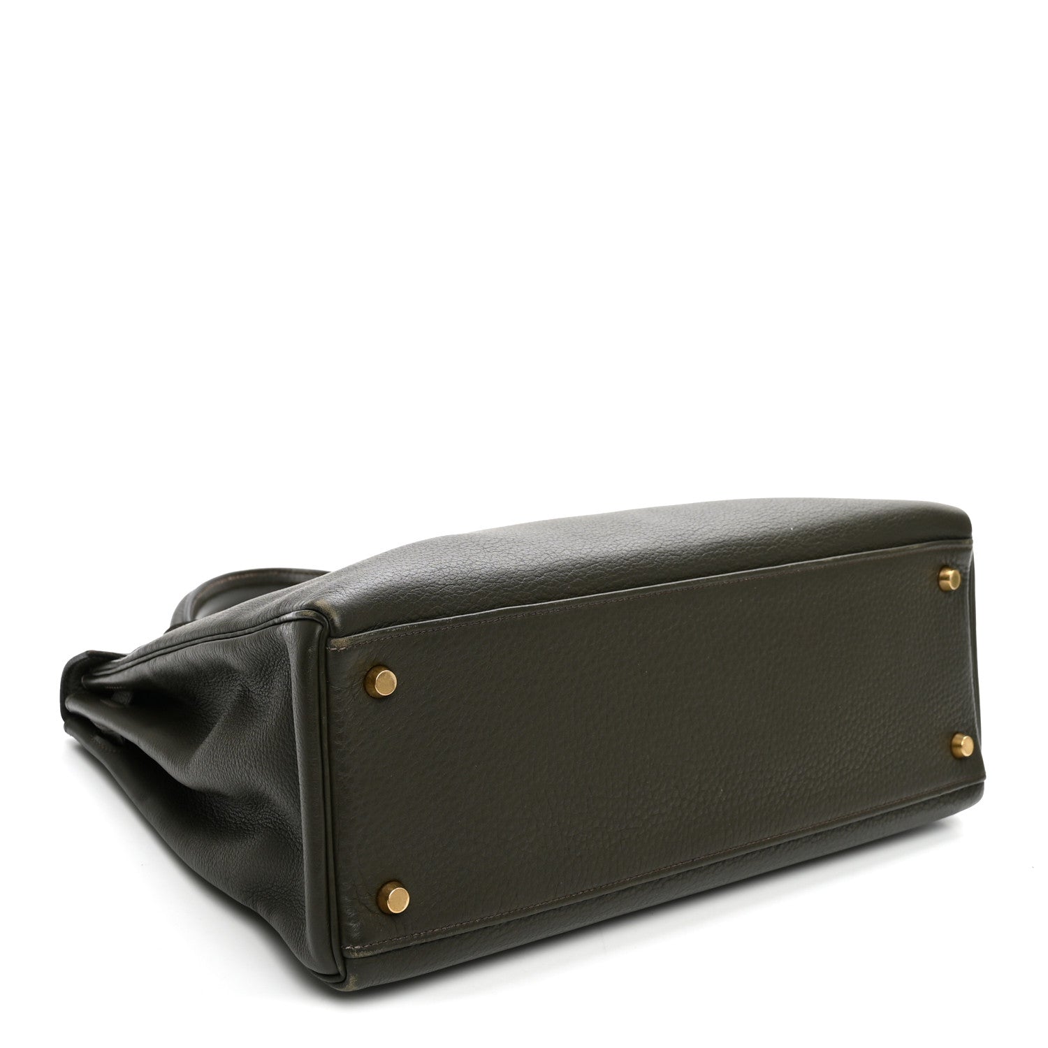Hermes Vache Liegee Kelly Retourne 35 Vert Bronze 4 of 20