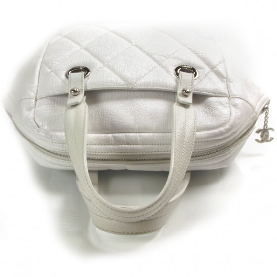 Paris Biarritz Quilted Tote White