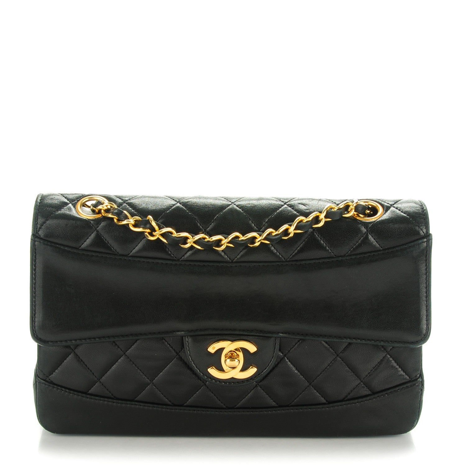Chanel Lambskin Quilted Small Single Flap Black 1 of 8