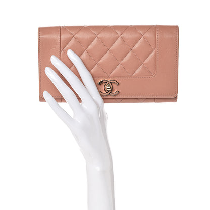 Chanel Sheepskin Quilted Mademoiselle Vintage Flap Wallet Pink 2 of 10