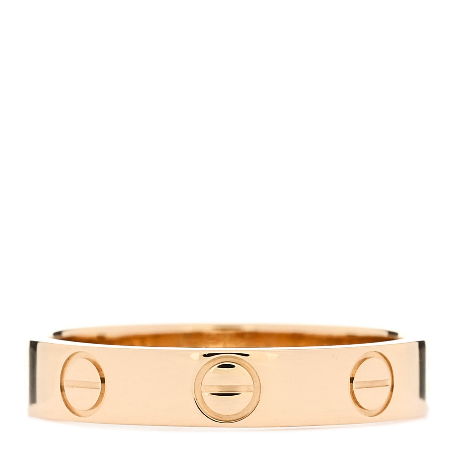 18K Yellow Gold 3.5mm LOVE Wedding Band Ring 50 5.25