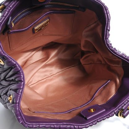 Miu Miu Nappa Leather Matelasse Tote Viola Purple 5 of 8