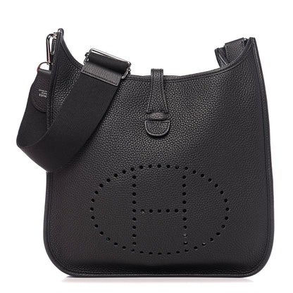 Hermes Taurillon Clemence Evelyne III PM Black 1 of 10