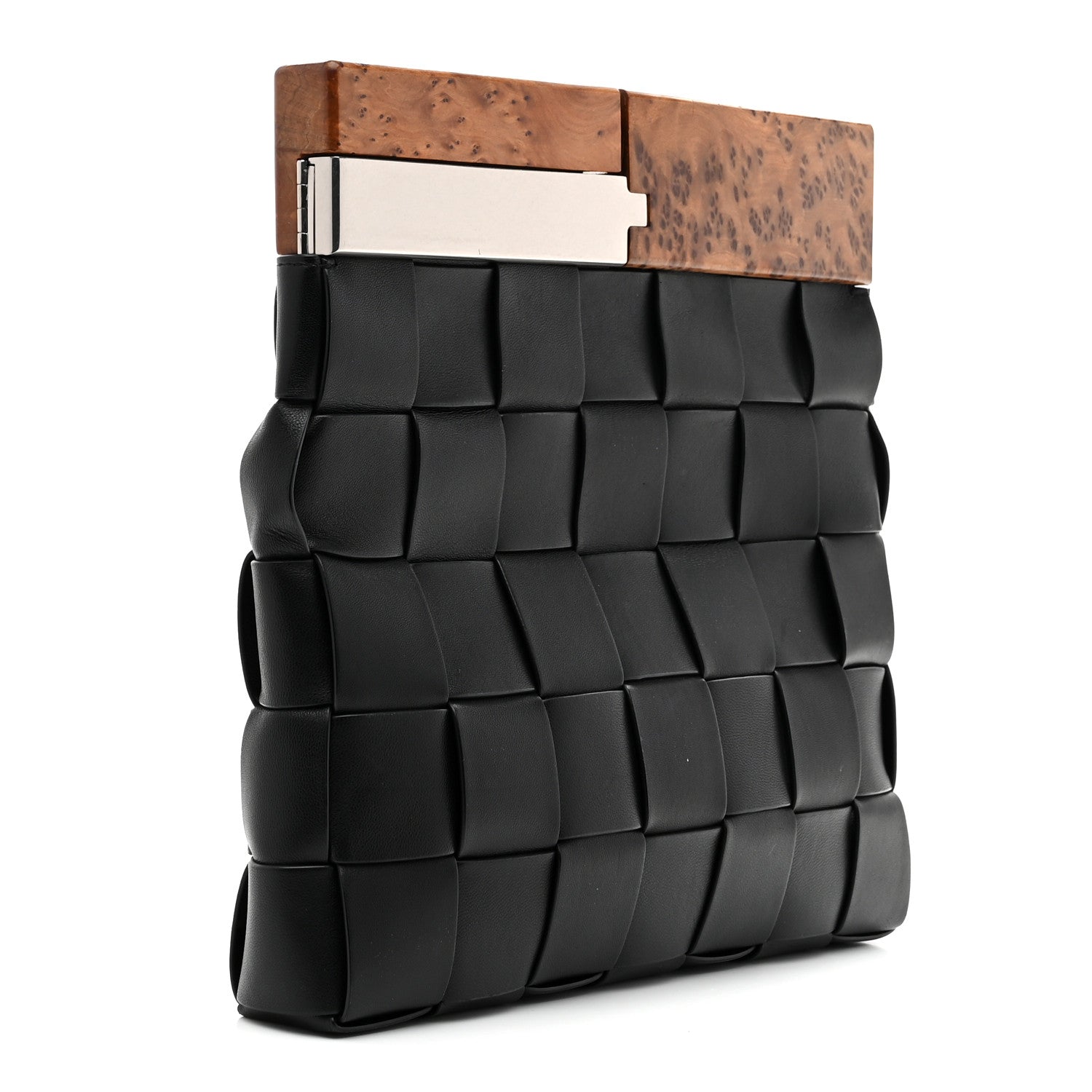 Bottega Veneta Nappa Intrecciato The Snap Clutch Black 3 of 6