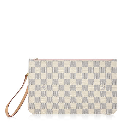 Louis Vuitton Damier Azur Neverfull MM GM Pochette Rose Ballerine 1 of 10