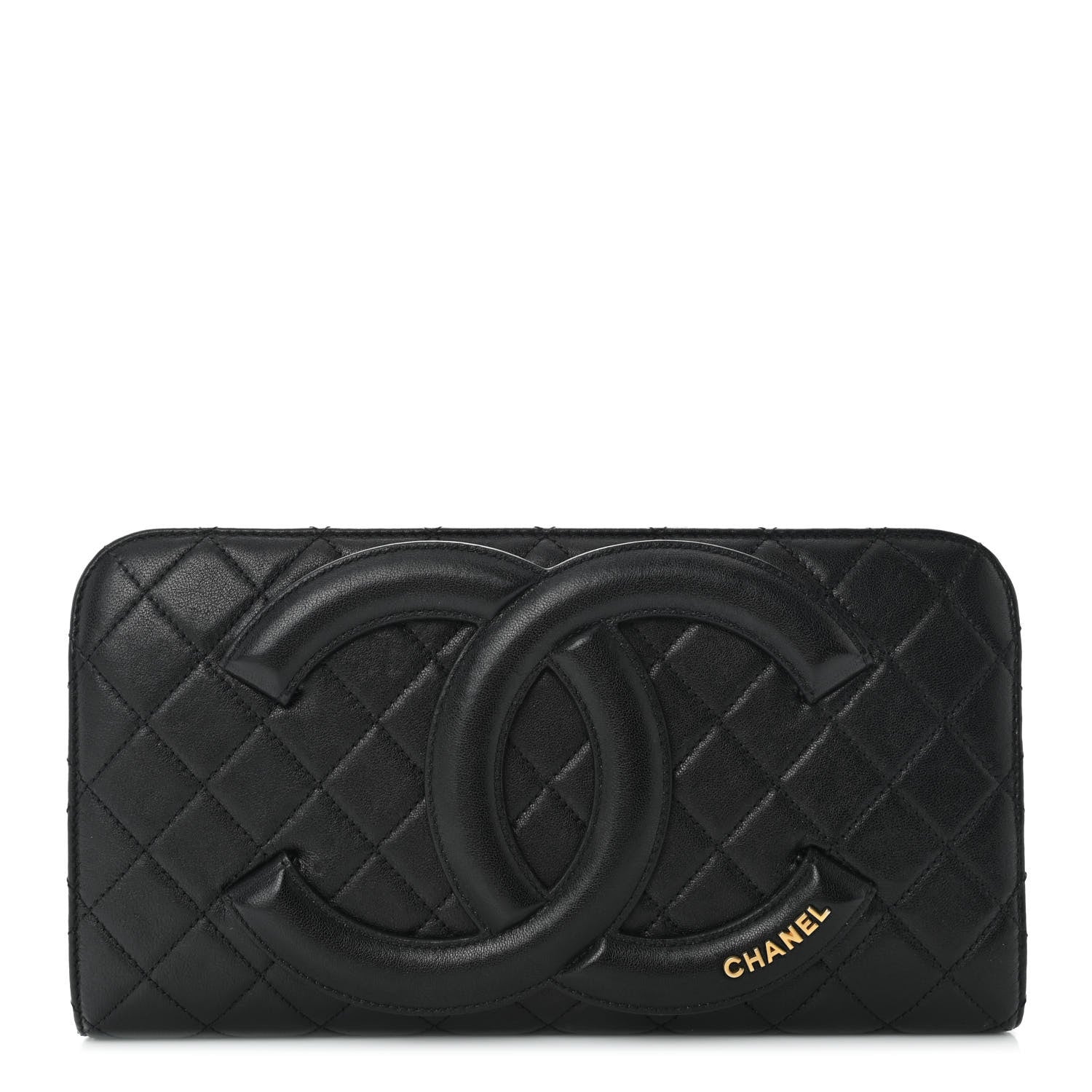 Chanel Lambskin Quilted Coco Midnight Clutch Black 1 of 11