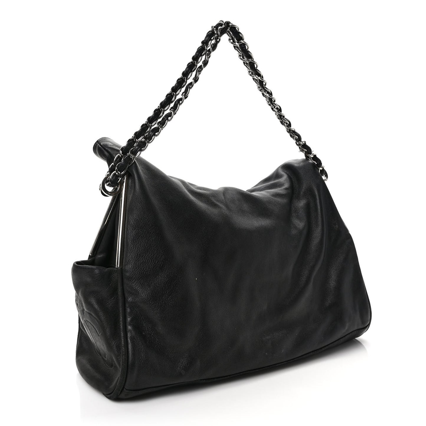 Lambskin Large Ultimate Soft Tote Black