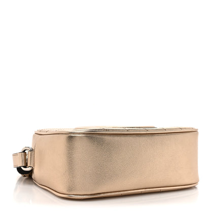 Gucci Metallic Sakai Be Green Calfskin Diagonal Stitched Small Blondie Shoulder Bag Golden Beige 4 of 11