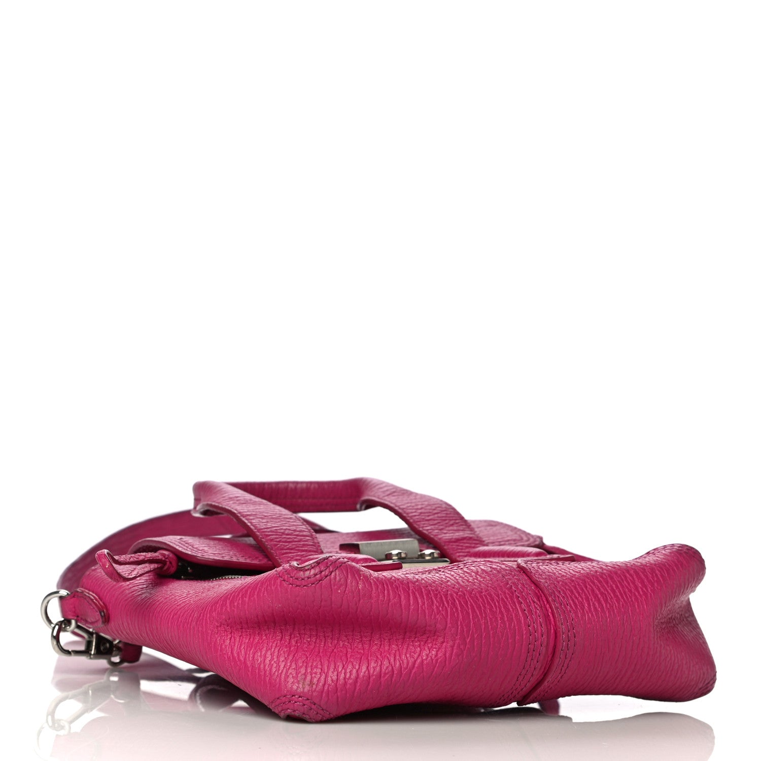 3.1 Phillip Lim Textured Calfskin Mini Pashli Satchel Fuschia 4 of 34