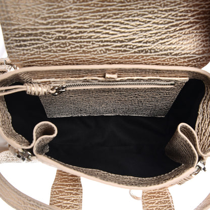 3.1 Phillip Lim 3.1 Textured Calfskin Mini Pashli Satchel Nude Platinum 5 of 7