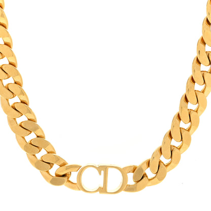 Christian Dior Metal Danseuse Etoile Chain Choker Necklace Gold 1 of 4