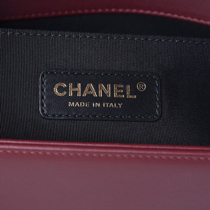 Chanel Caviar Suede Calfskin Chevron Medium Boy Flap Burgundy 6 of 12