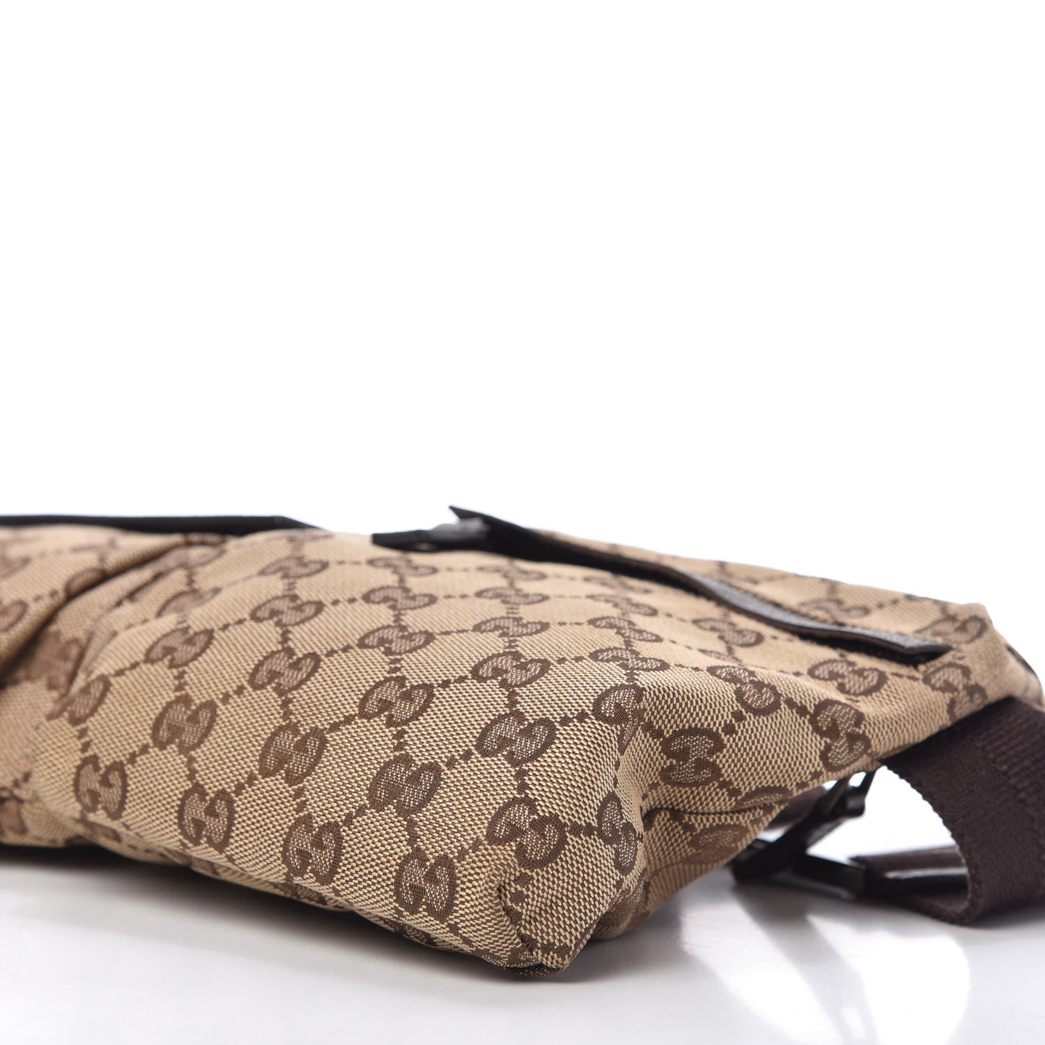 Gucci GG Monogram Double Pocket Belt Bag Dark Brown 7 of 11