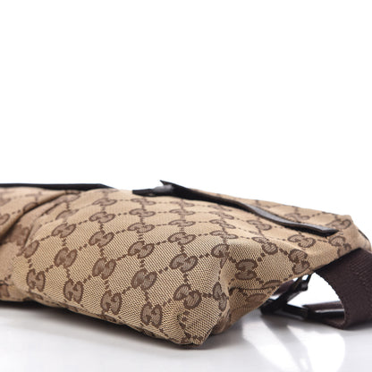 Gucci GG Monogram Double Pocket Belt Bag Dark Brown 7 of 11