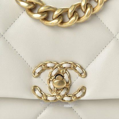 Chanel Lambskin Quilted Medium Chanel 19 Flap Light Beige 10 of 11