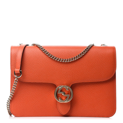 Gucci Dollar Calfskin Interlocking G Shoulder Bag Sun Orange 1 of 10