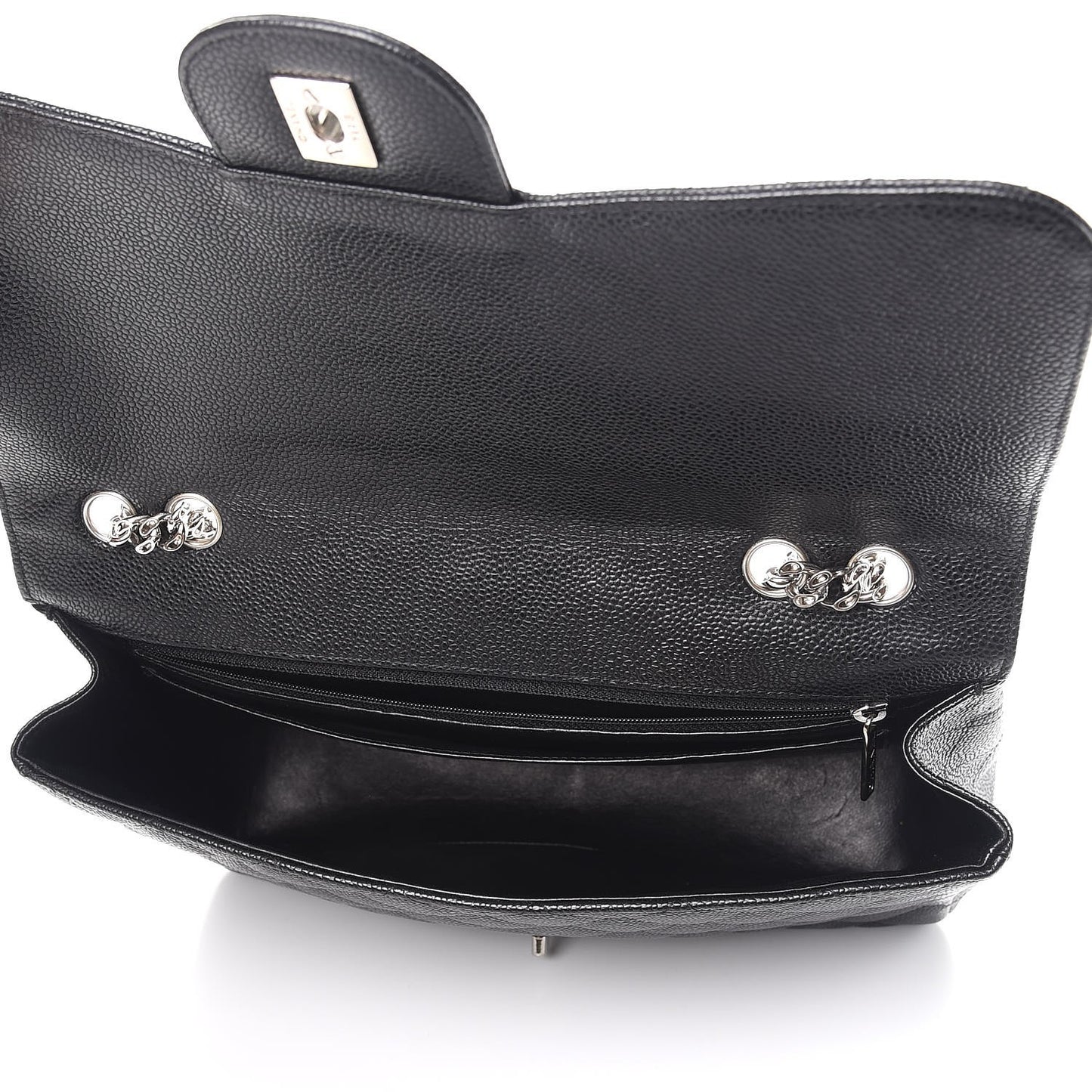 Caviar Quilted Jumbo Single Flap Bijoux Chain Black